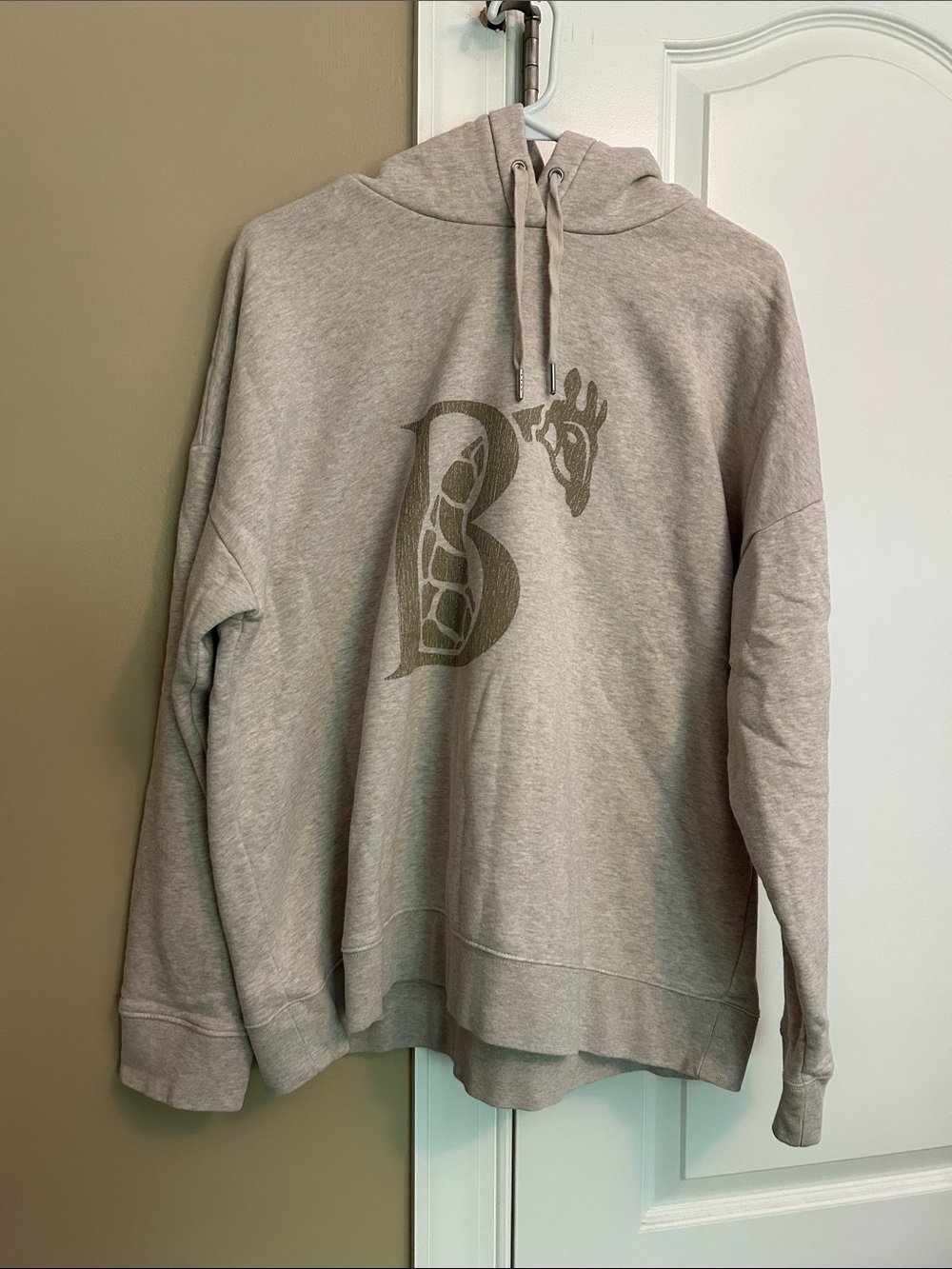 Banana Republic Women’s Light Beige Hoodie with Subtle Graphic